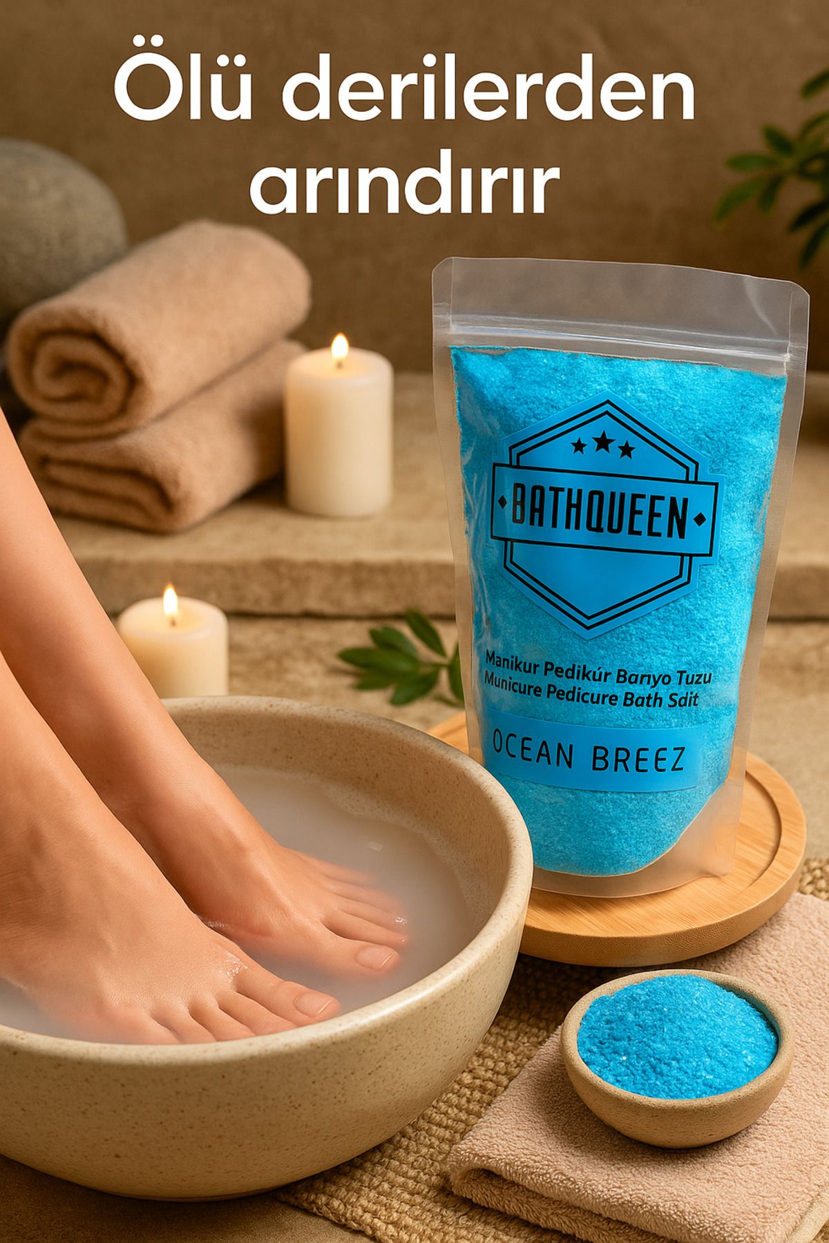 naturgleam Okyanus Esintisi Manikür Pedikür Banyo Tuzu 1000gr (EPSOM SALT) Kilitli Ambalaj