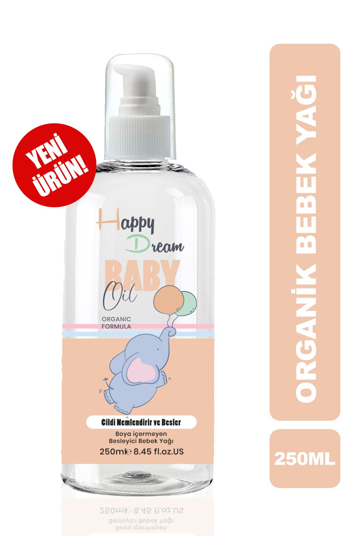 Happy Dream Bebek Masaj Yağı Besleyici , Rahatlatıcı % 100 Vegan 250ml