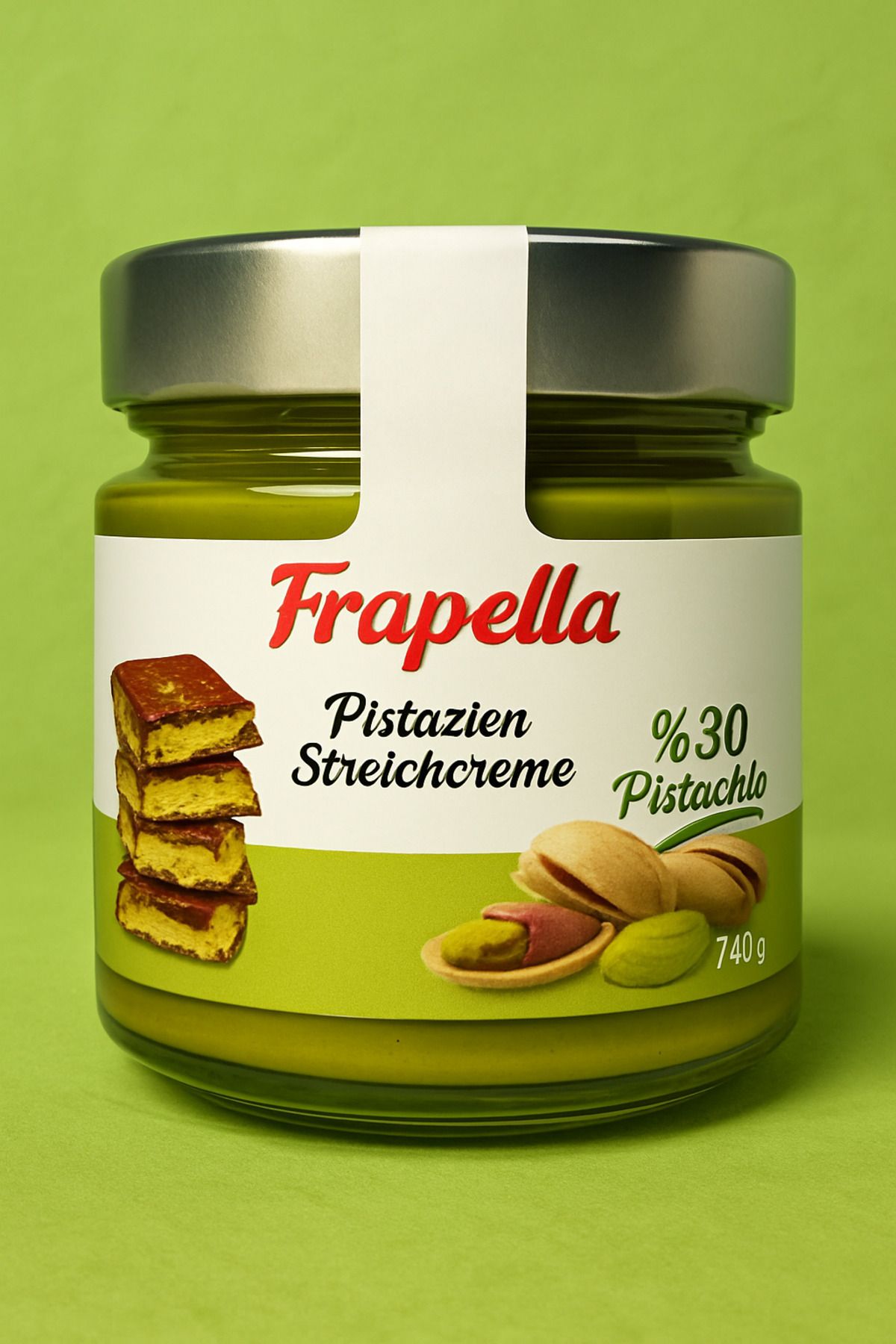 Frapella Antep Fıstık Kreması Sürülebilir Dubai Çikolatasına Uygun Antep Fıstığı Kreması Net 220 Gr
