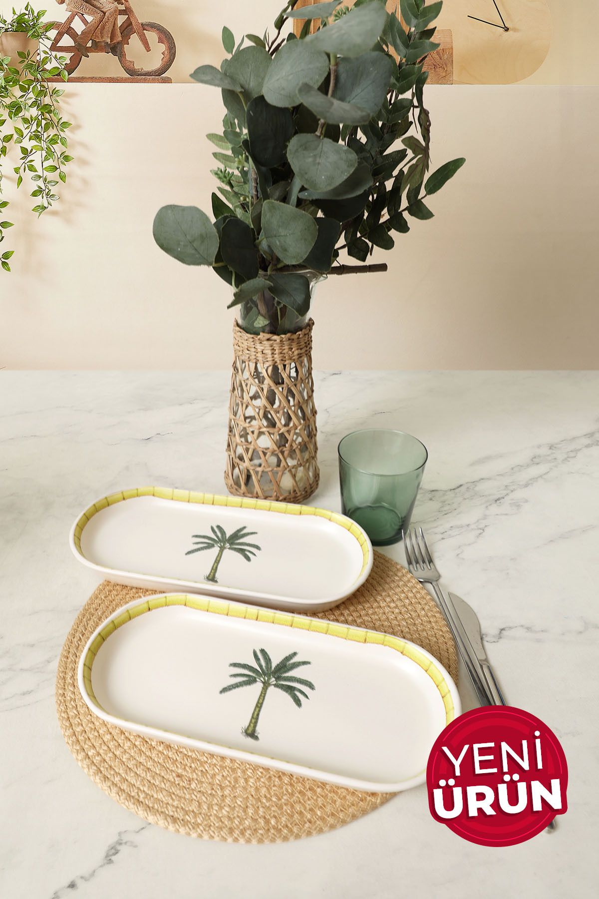 Keramika Palmiye Noyan Kayık Tabak 26 cm 2 Adet 22642