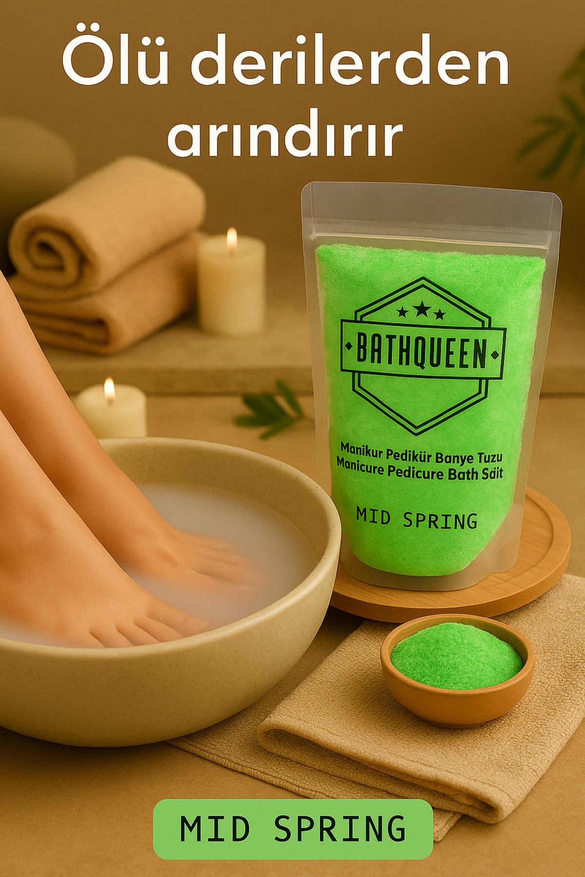 naturgleam Bahar Esintisi Manikür Pedikür Banyo Tuzu 1000gr (EPSOM SALT) Kilitli Ambalaj