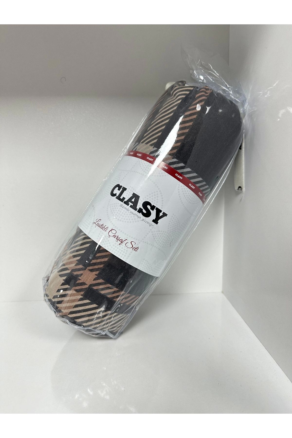 Clasy-Σετ σεντόνια Ranforce Single Elastic - Μαύρο και πολύχρωμο σχέδιο 2