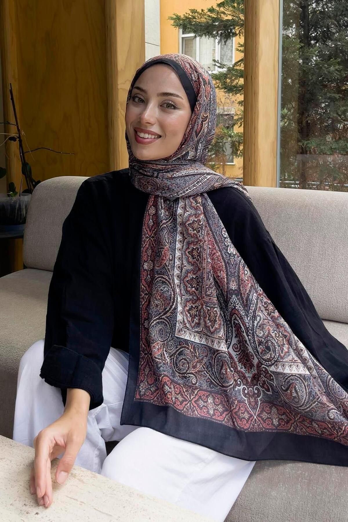 lamelif.com-Retro pattern cotton shawl tile 3
