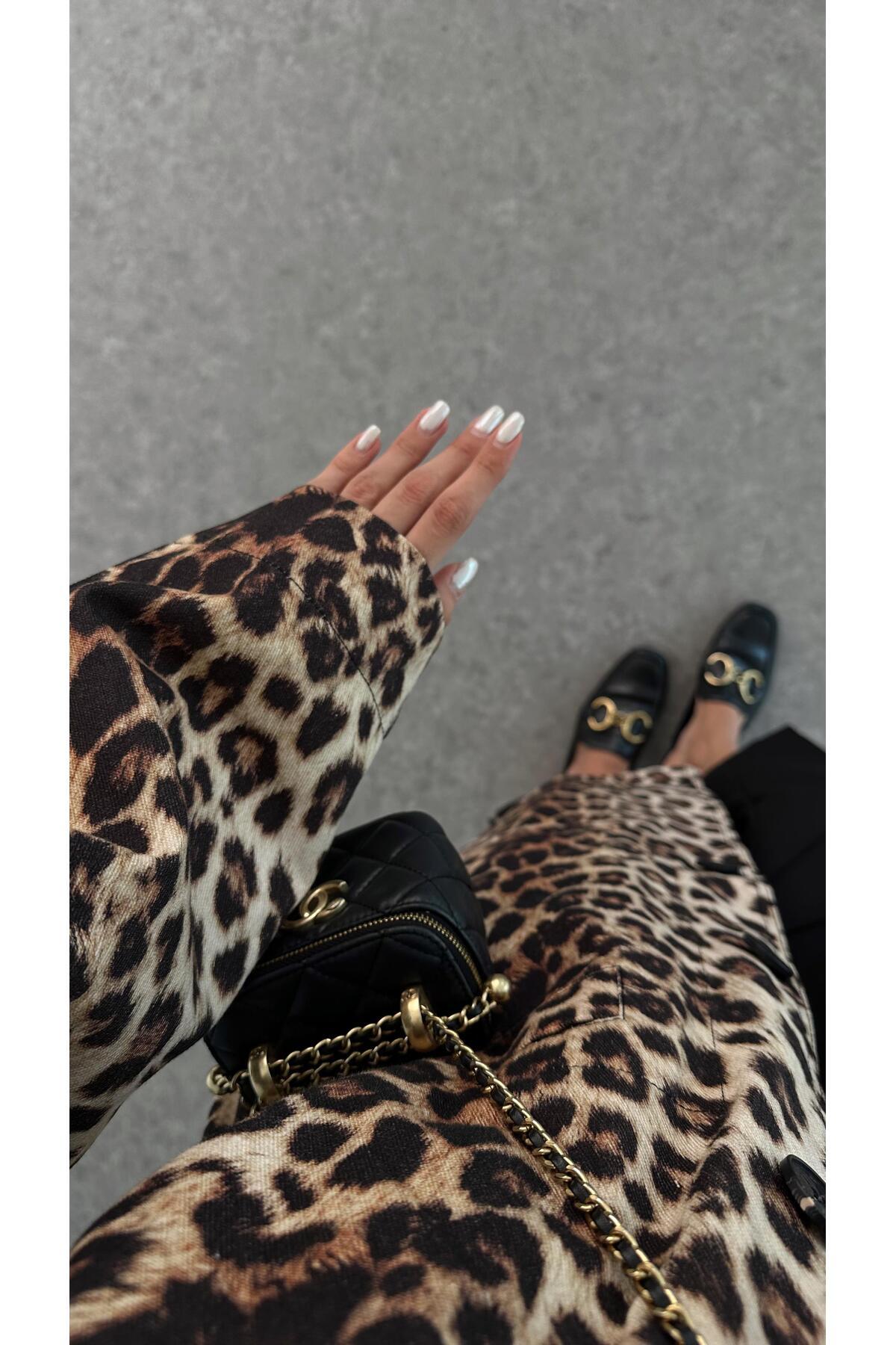 HAZELANNA-Leopard Patterned Trench Coat 2