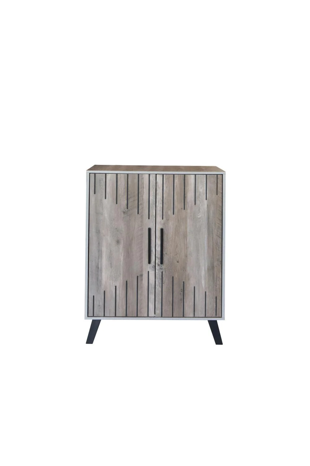 Generic-Modern Shoe Cabinet 4-Tier - Malaysian Wood in Gray and Brown 2