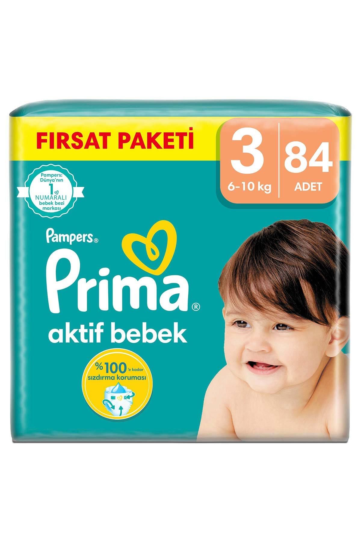 Prima Bebek Bezi Aktif Bebek Mega Fırsat Paket Midi 3 No 84 Lü