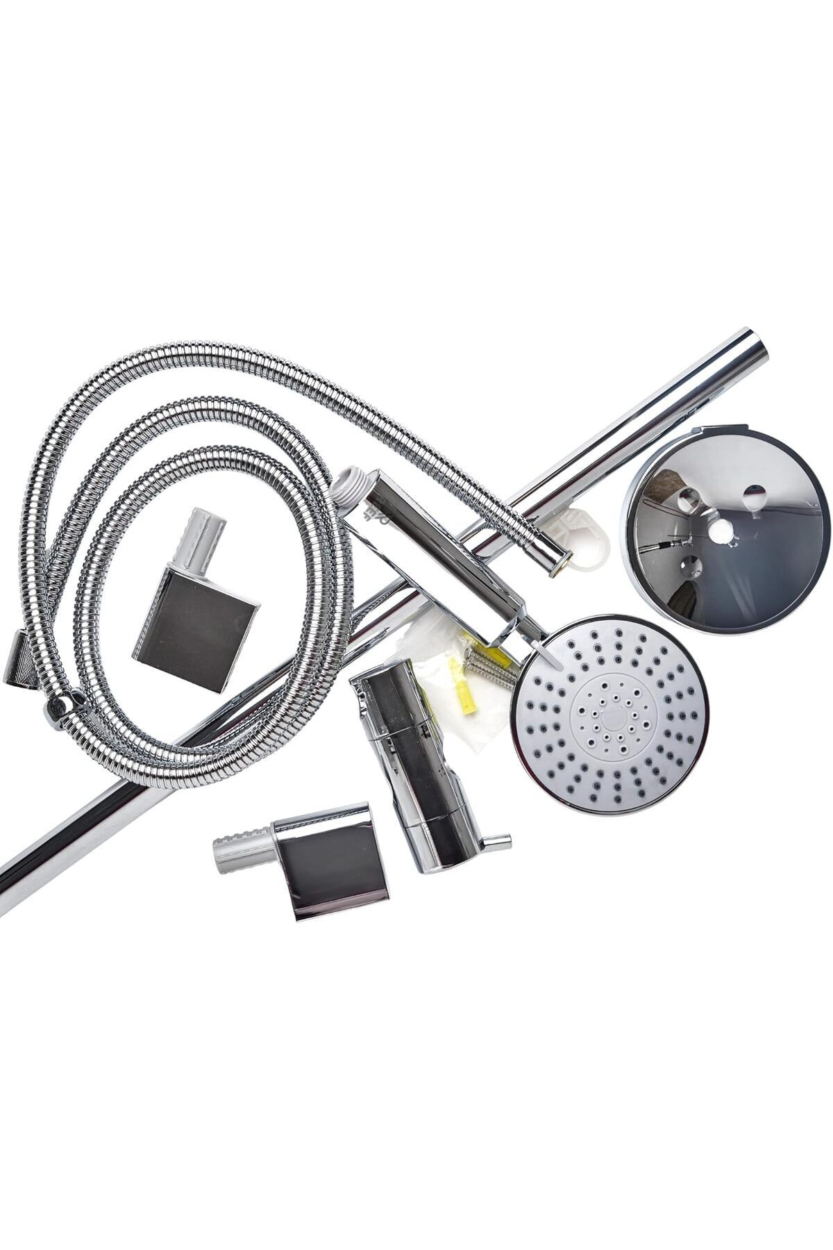 Reef-Modern Shower Head System – Adjustable Slide Bar, Multi-Function Sprayer, Chrome Finish with 4