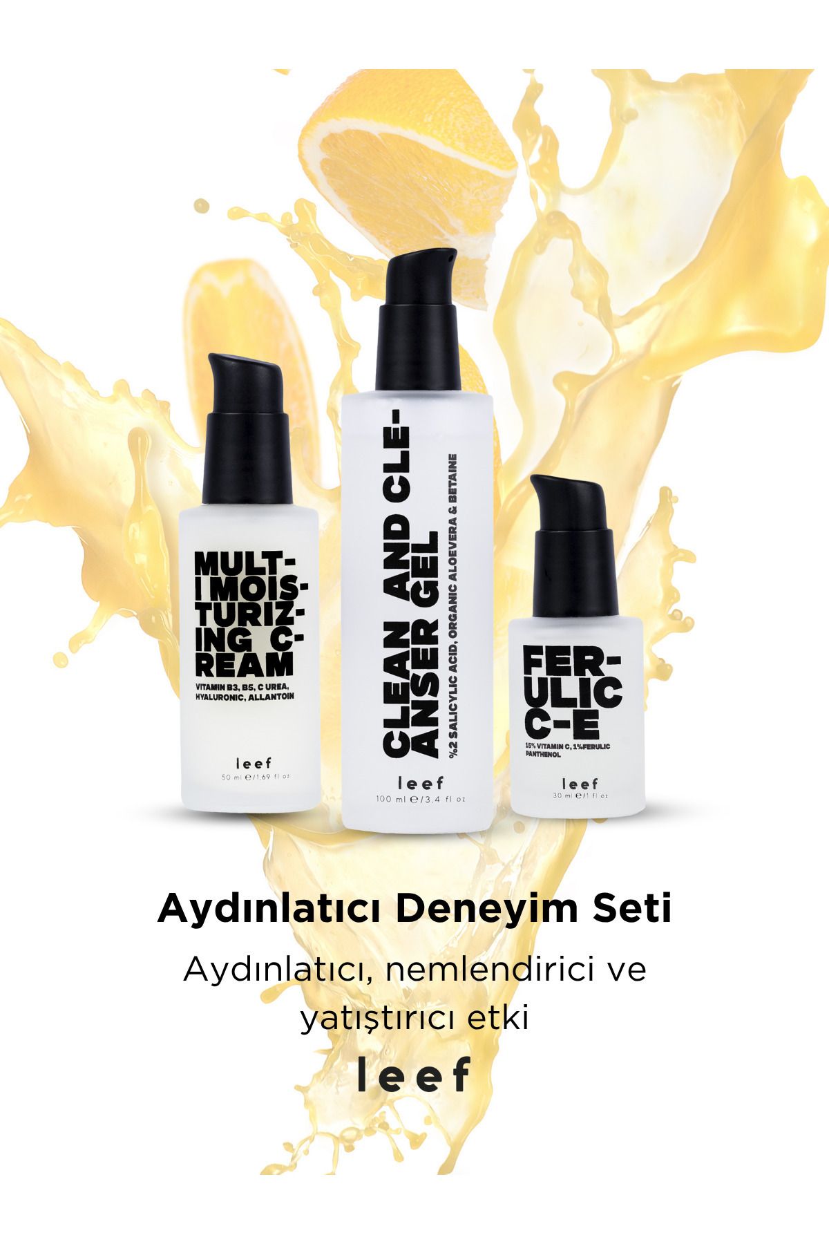 Leef 3’lü Deneyim Seti - Cildine antioksidan destekle ışıltı kat!