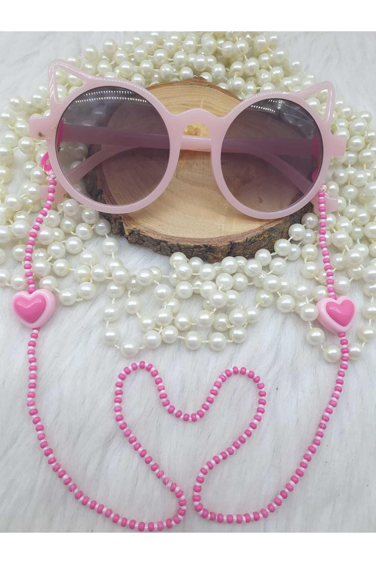 HAPPY HANDMADE ZİNCİR.../KALPLİ ÇOCUK GÖZLÜK ZİNCİRİ/ÇOCUK GÖZLÜK AKSESUARI