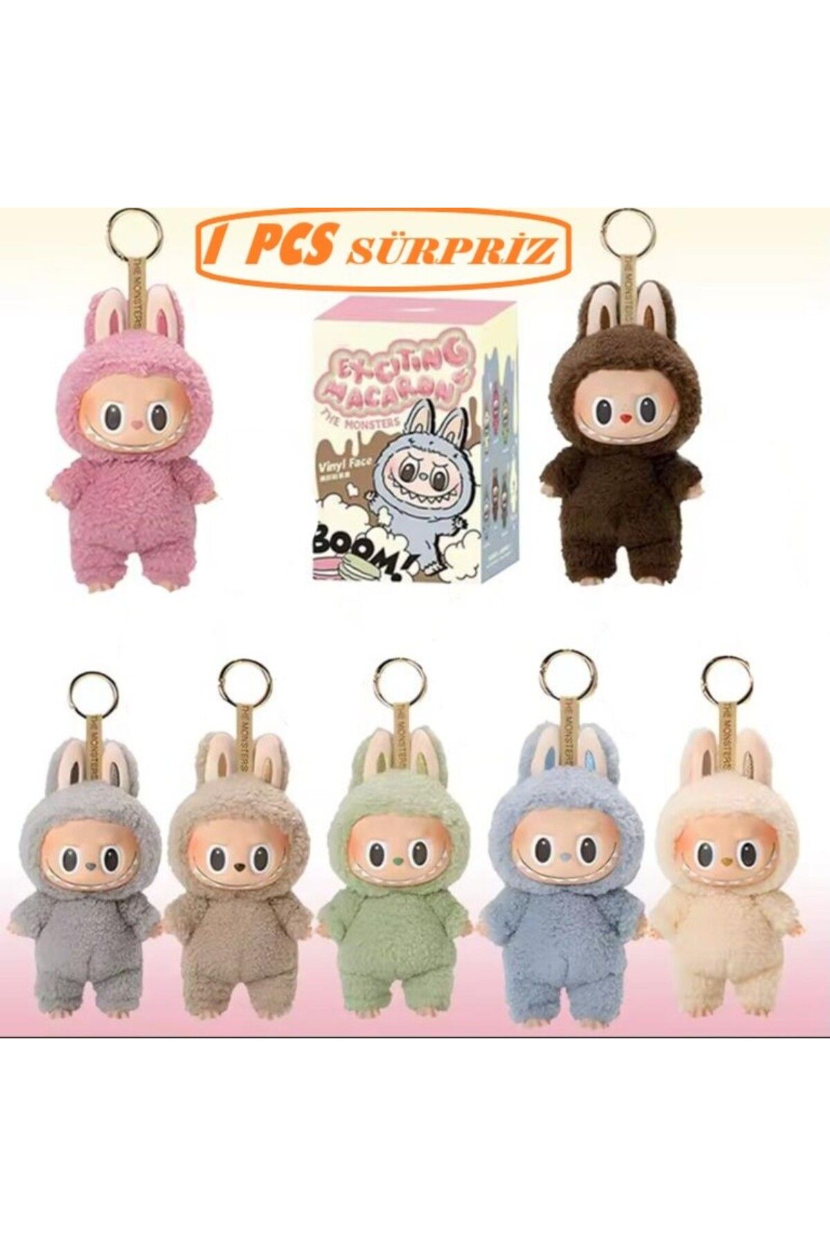 SİNKA Labubu Bebek Figürü Giysili Kutulu Paketli Askılıklı V1 1.kalite