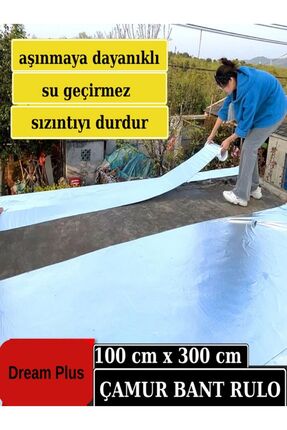 Dream Plus Süper Güçlü Çatı İzolasyon Bantı 100CM X 300cm Tamir Ve Su Sızdırm...