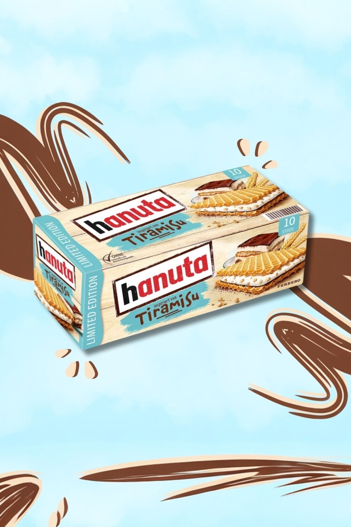 Ferrero Hanuta Tiramisulu Gofret 220 gr 10’lu Fırsat Paket – Ithal Atıştırmalık