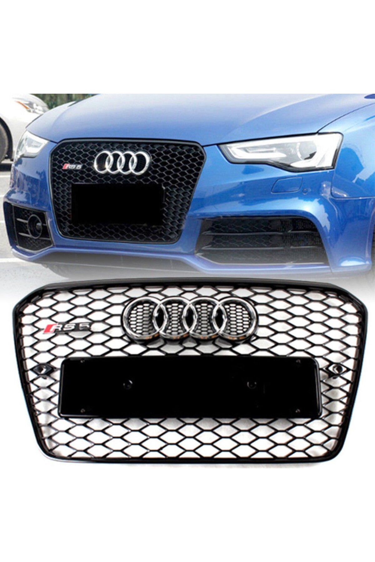 autogp-Audi A5 Rs5 2012/2015 B8 Black Front Shutter Grill 1