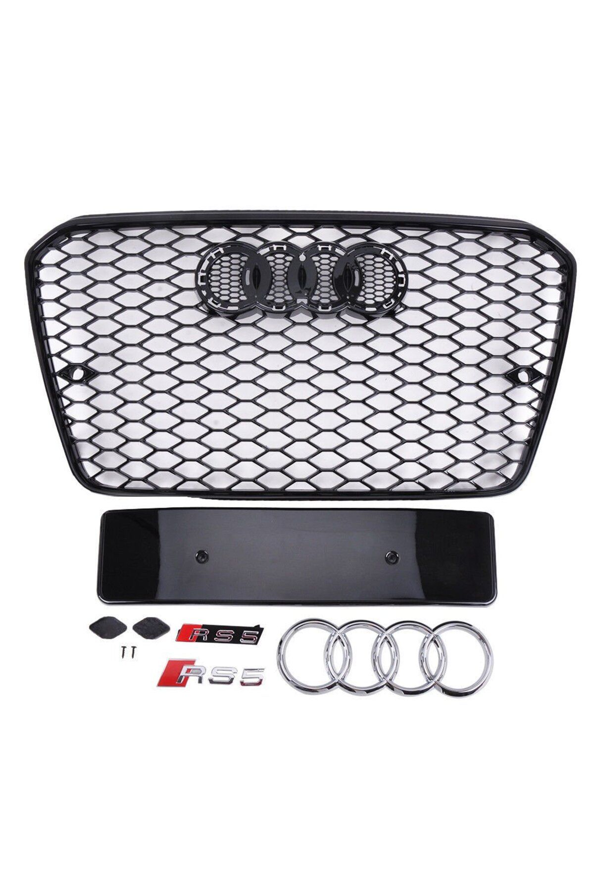 autogp-Audi A5 Rs5 2012/2015 B8 Black Front Shutter Grill 2