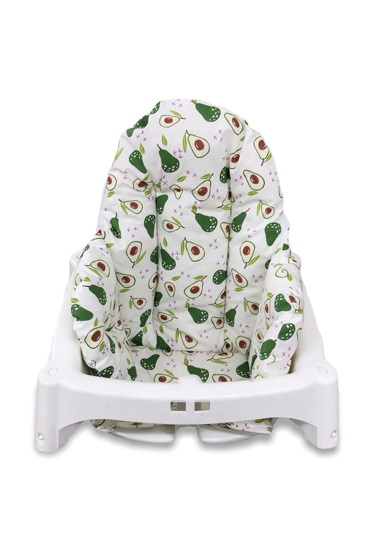 Babynia Pamuklu Bebek Çocuk Mama Sandalyesi Minderi Avokado fotoğrafı 2 (önizleme)