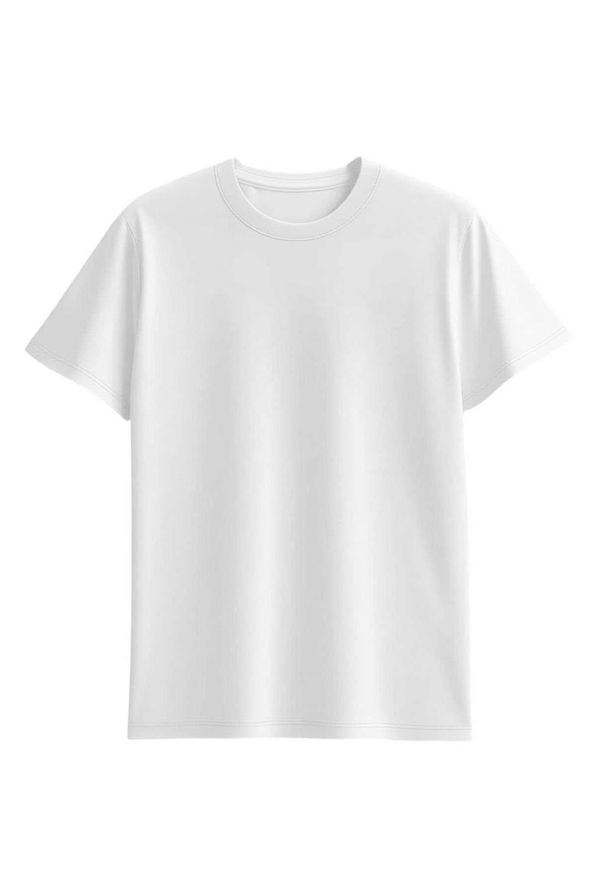 FERİST Unısex Basic Bisiklet Yaka Kısa Kol %100 Pamuk Regular T-shirt