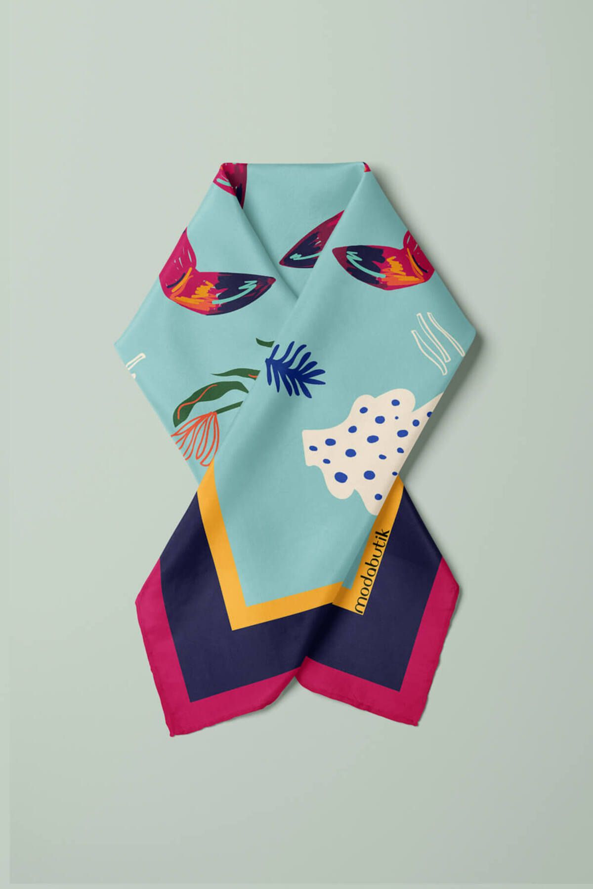 Modabutik-Crab Patterned Bandana 3