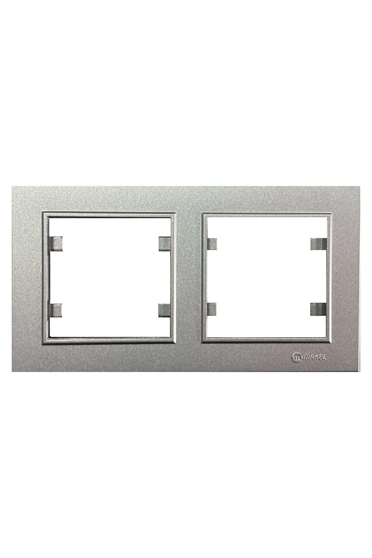 MAKEL-Karea Smoked Grounded Socket + Commutator (Dual) Switch Set 4