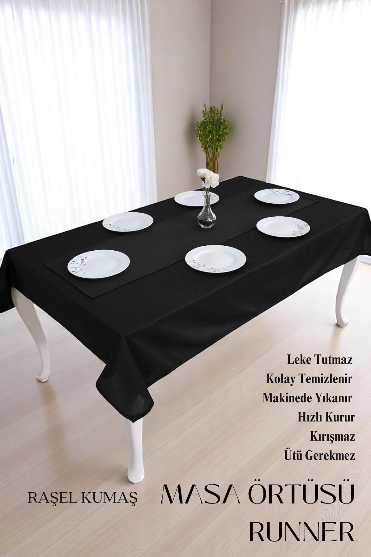 sevilya-Smooth Set Tablecloth and Runner Set Table Cloth Dowry Set (Tablecloth and Runner) 5