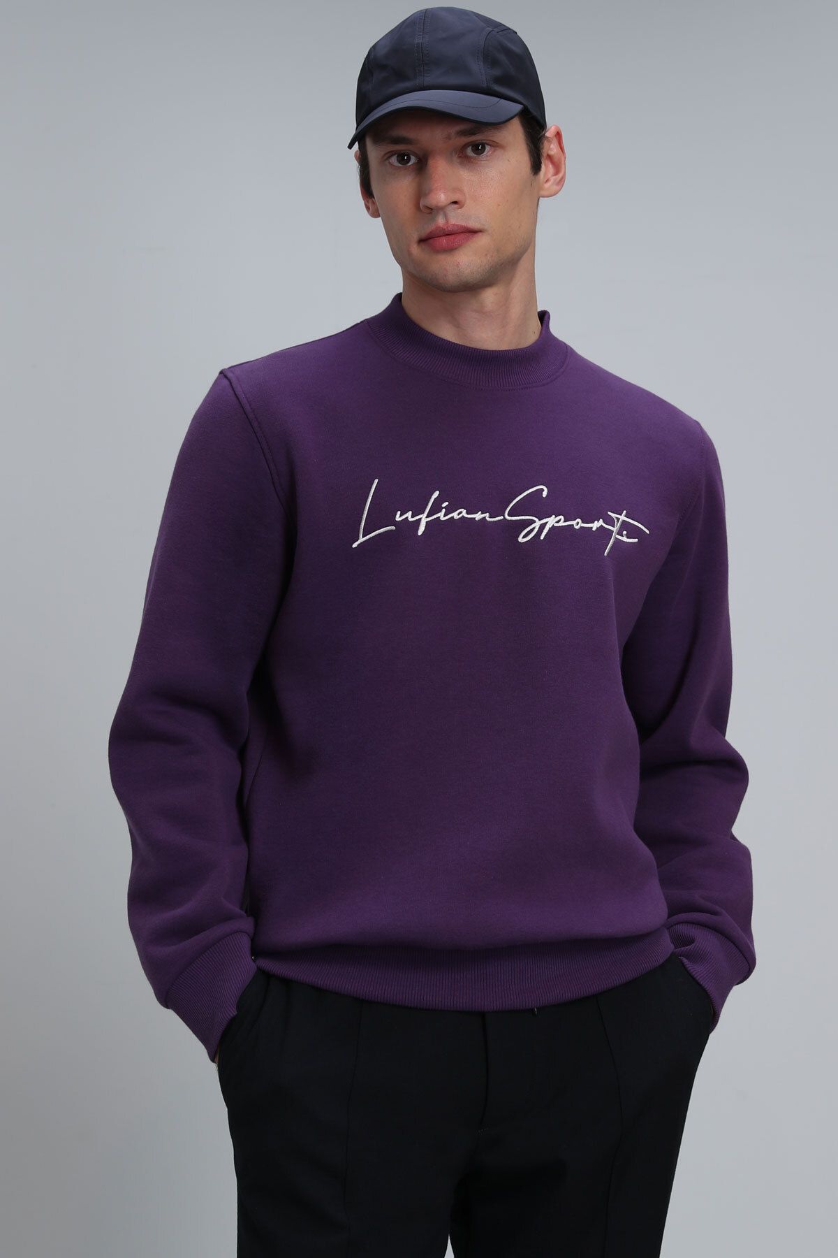 سویشرت بنفش مردانه Lowe اورجینال Lufian