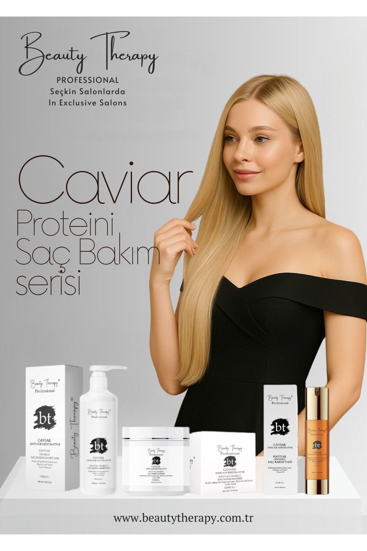 Beauty Therapy-Cavi̇ar Protein Anti-Age Repairing Hair Care Shampoo 500ml 4
