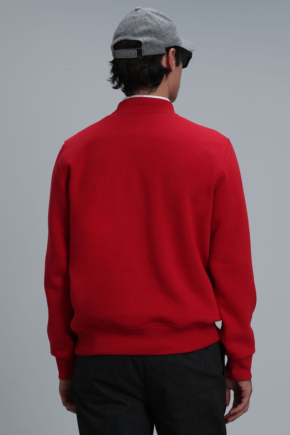 سویشرت قرمز مردانه Lowe Sweatshirt اورجینال Lufian