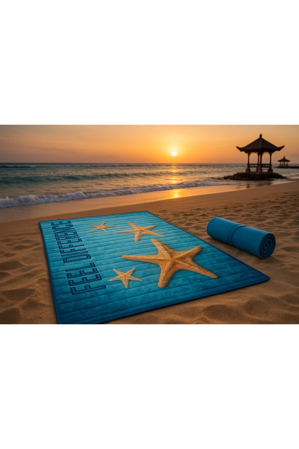 Home Plaj Hasırı Katlanabilir Askılı Kılıf 150x75 Elyaflı Kamp Piknik Mat