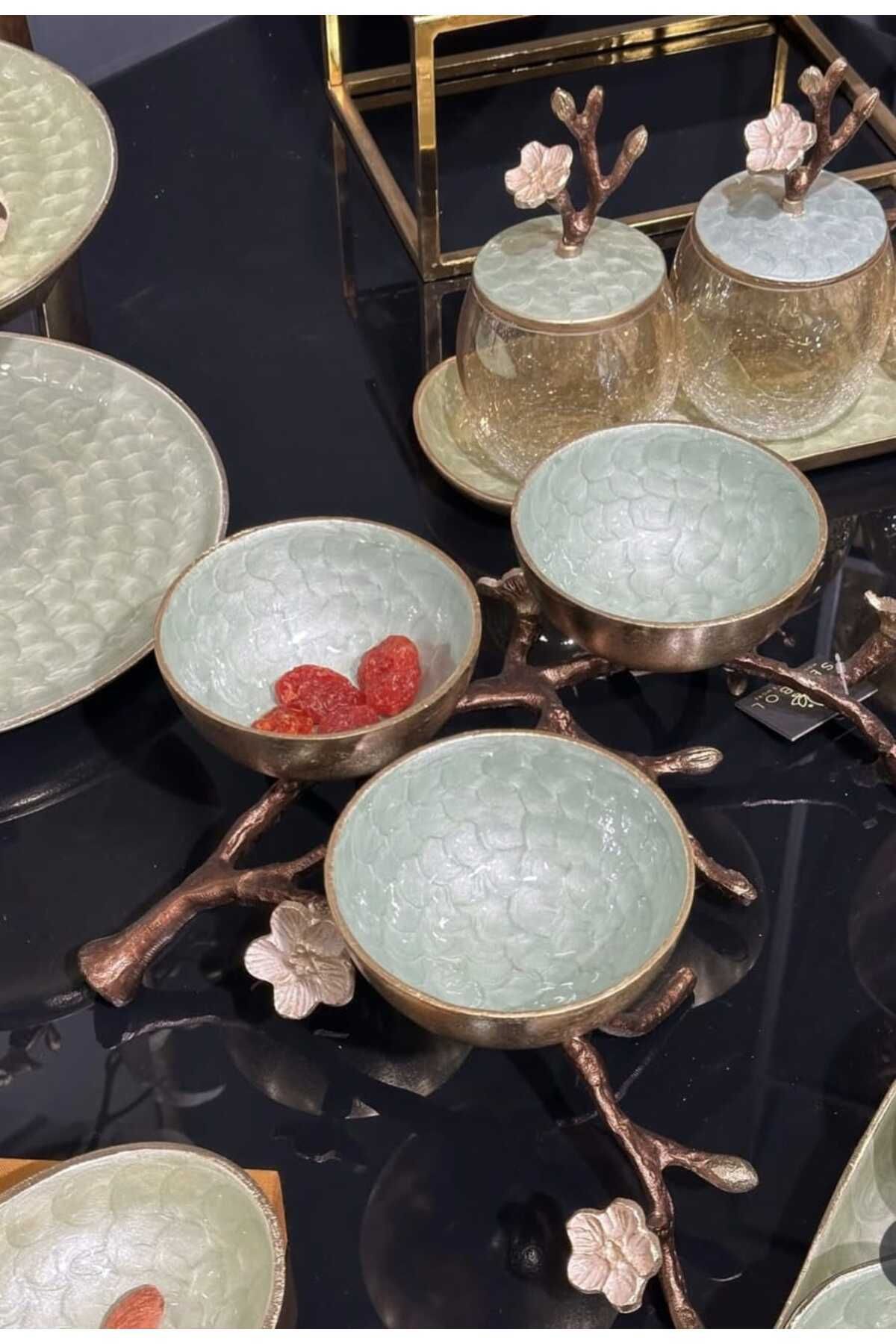 Sembol VERDE ACQUA AYAKLI 3LU CEREZLIK