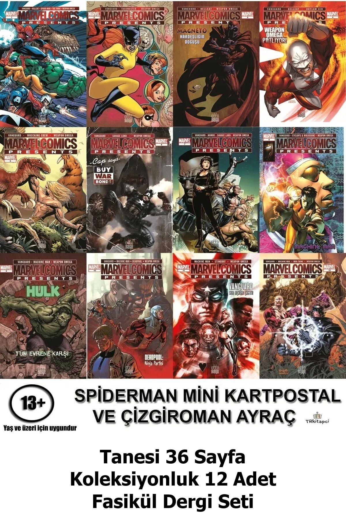 otto manga Marvel Comics Presents 2025 (1-12) Türkçe Çizgiroman | Spiderman Mini Kartpostal Ve Çizgiroman Ayraç
