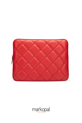 MORCA Omuz Askılı Notebook Çanta Tablet Laptop Kılıfı 13"-14" Kapitone Deri K...