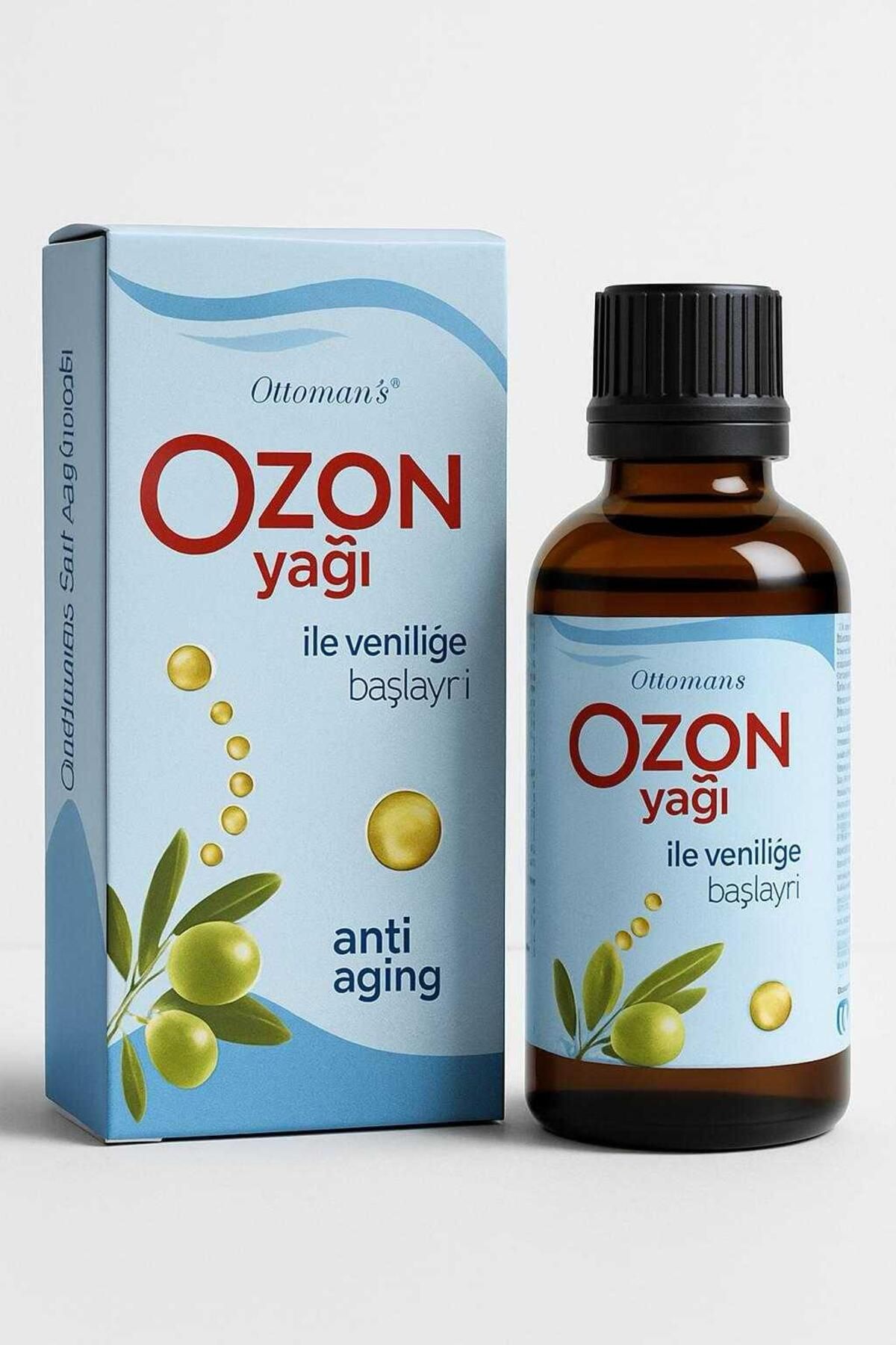 Ottoman's Doğal Ozon Yağı – 50 ml Ozonlanmış Zeytinyağı Cilt Bakım Serumu