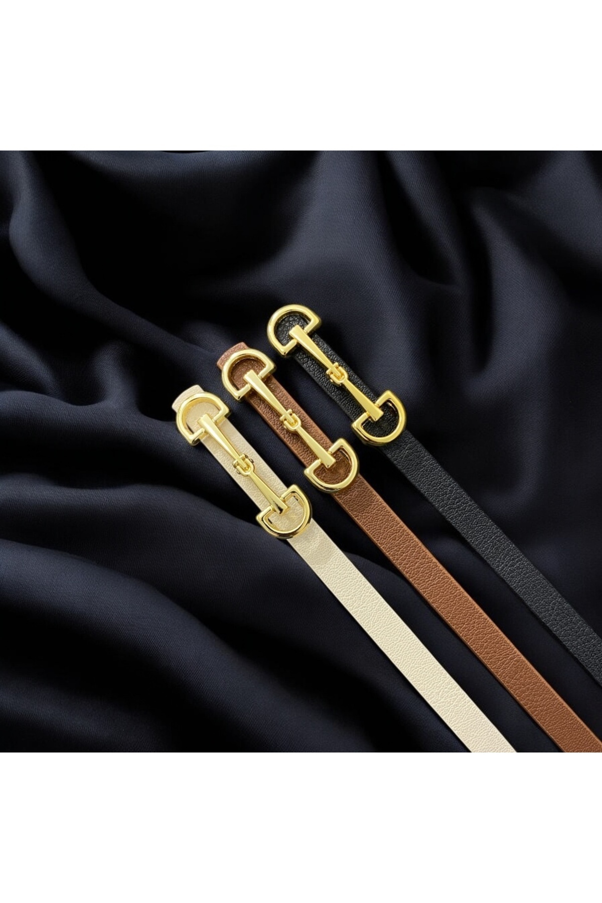 imran kemer  3'lü Fırsat Ürün Uzun Tokalı İnce Kadın Kemeri, Ceket Kemeri, Gömlek Kemeri, Elbise Kemeri - Görsel 2