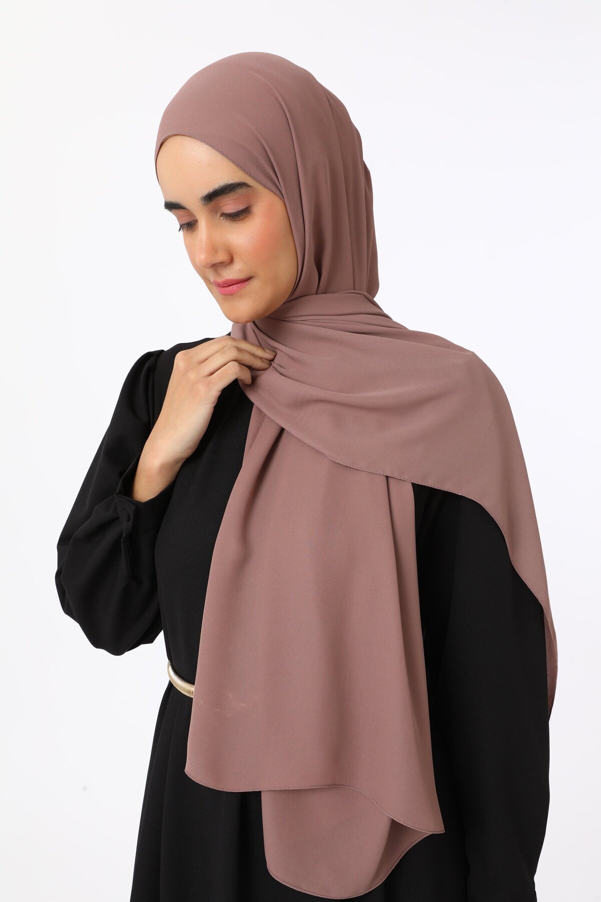 Tuva Şal-Women's Crepe Shawl Soft Rose770228 4