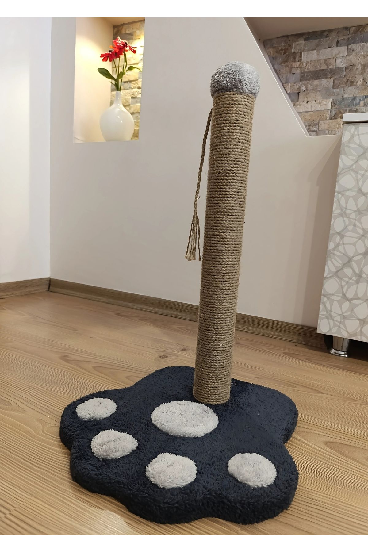 Rexon-Cat Scratching Board with Paw Model 50 cm Large Size Scratching Cat Playground with Plush Head 5