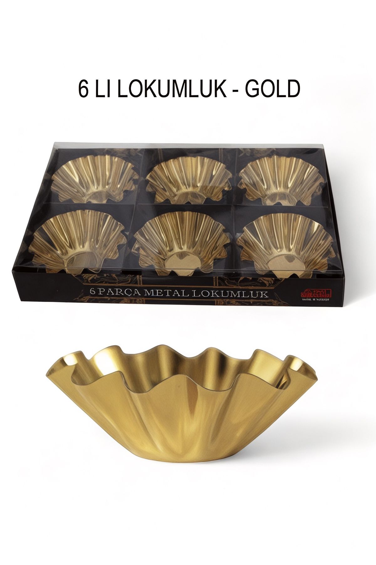 EVSTYLE 6'LI PAPARYA LOKUMLUK - GOLD