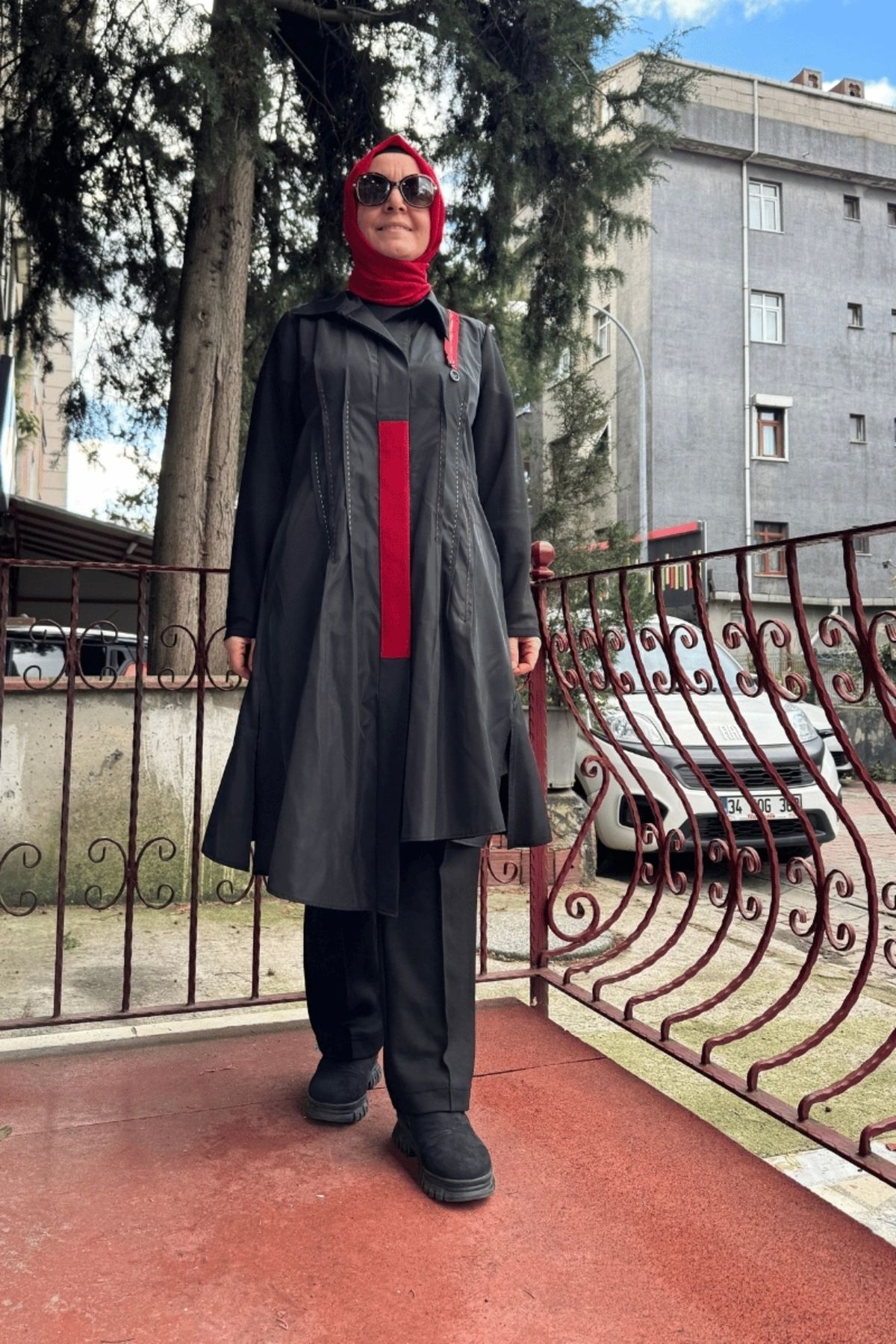 AlMarwah Paraşüt Kumaş Spor Gömlek Siyah 101972