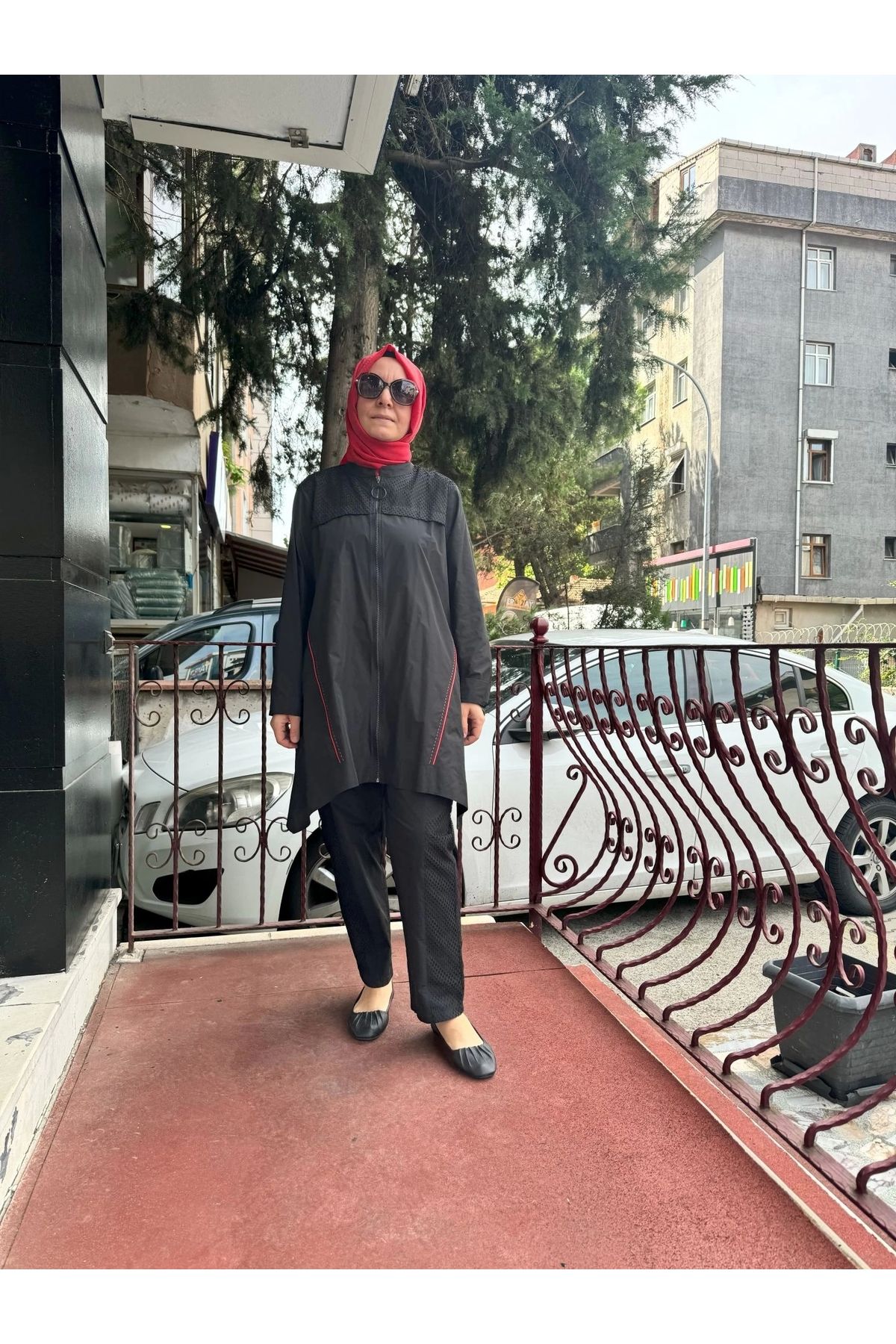 AlMarwah File Detaylı Spor Takım Siyah 202642