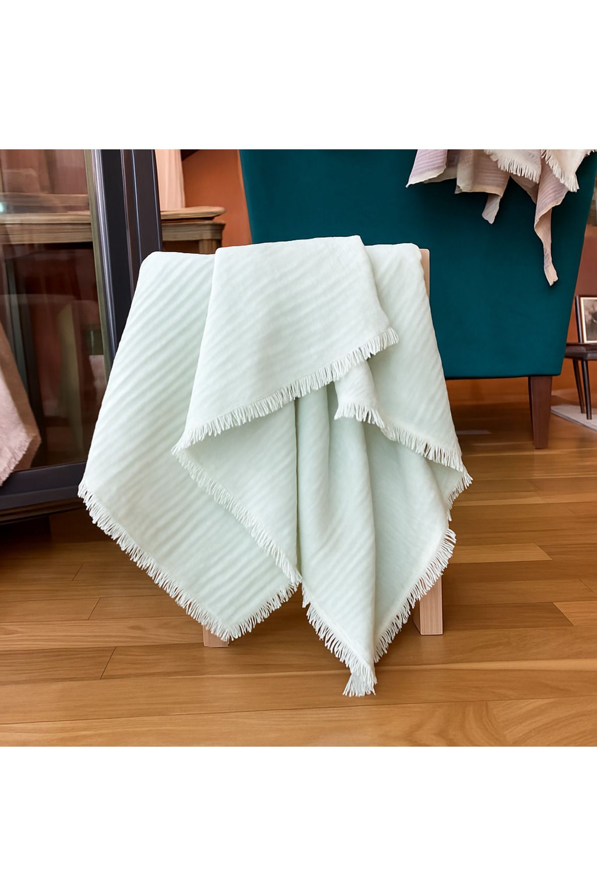 Butik %100 Pamuk Organik Müslin Bebek Örtüsü– Plaj Banyo Günlük Kullanım