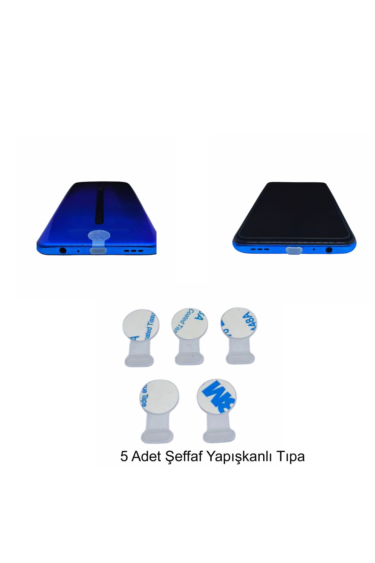 emrebilisim Type-c Koruma Beyaz Yapışkanlı Tıpa Type-c Olan Tüm Cihazlara Uyumlu 5 Adet