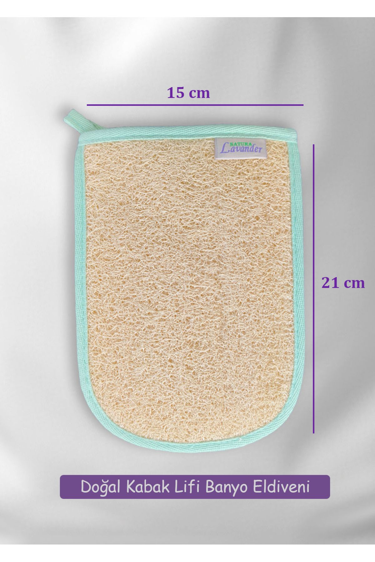 Natura Lavander Doğal Kabak Lifi Banyo Kesesi Eldiveni