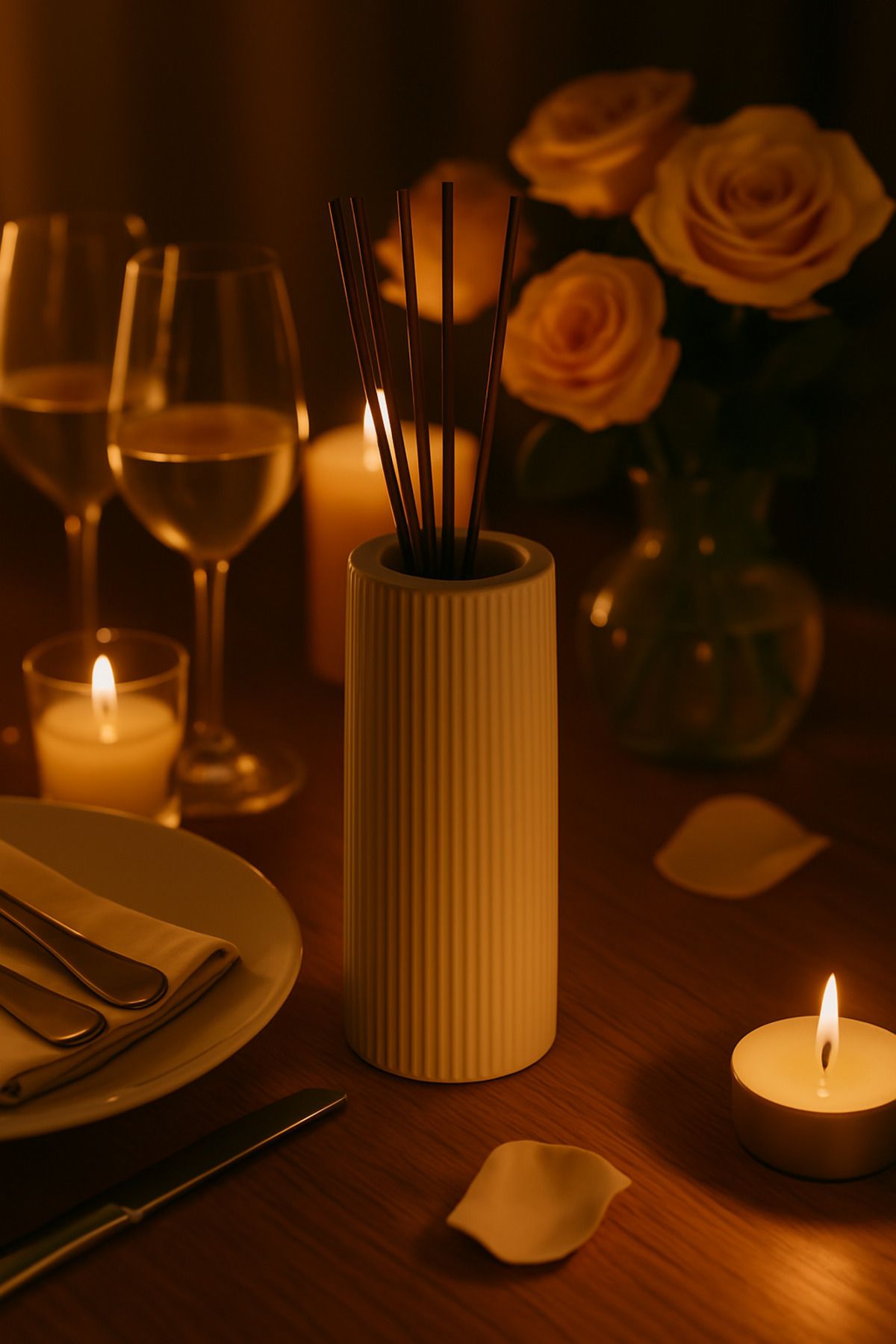 Tomris Maison Minimal Vazo - Dekoratif Masa Üstü Mini Vazo