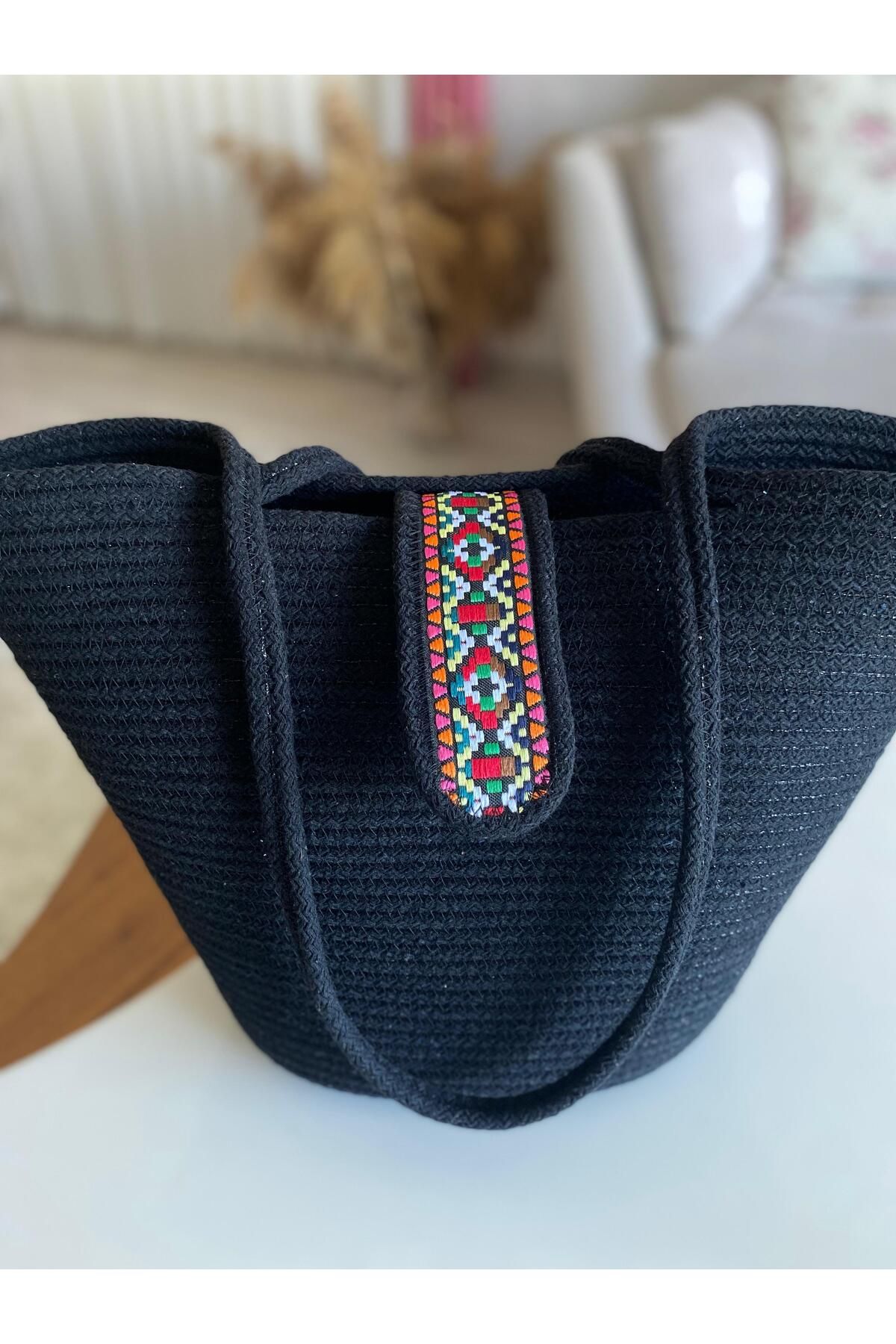 DT design Plaj Çantası, Günlük Çanta, Omuz Çantası, Hasır Çanta, Tasarım Çanta