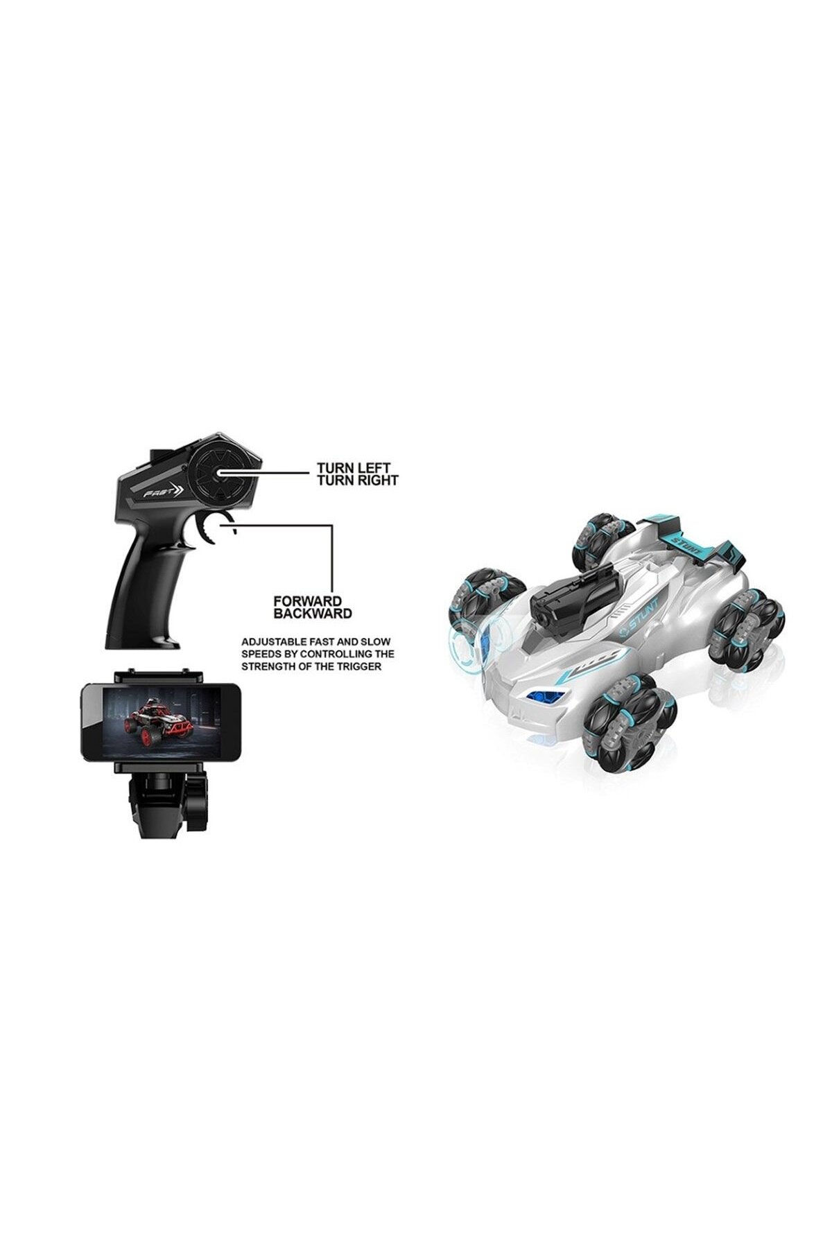 VARDEM OYUNCAK SYR-666-863 Kumandalı Wifi Kameralı Stunt Araba -Vardem Oyuncak fotoğrafı 5 (önizleme)