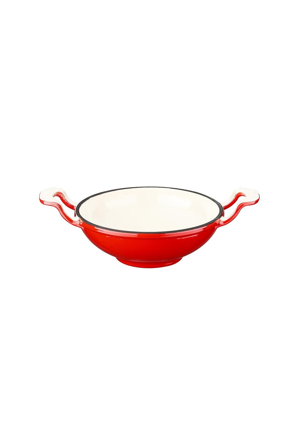 Lava-Cast Mini Wok with Solid Handle and Glass Cover Edition Series Diameter(Ø)16cm 3