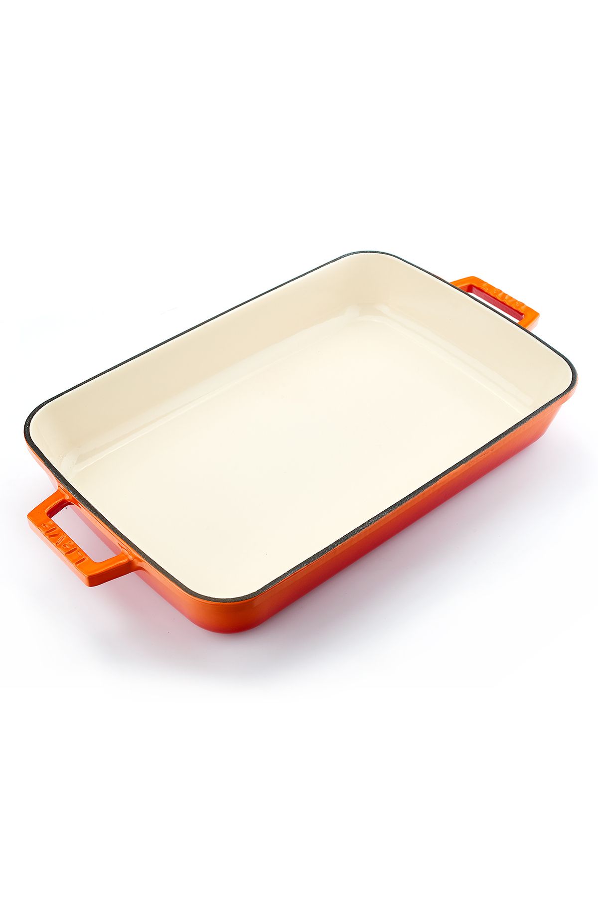 Lava-Cast Rectangular Rosto and Oven Tray Cast Iron Monolithic Double Handle Edition Series Size 26x 3