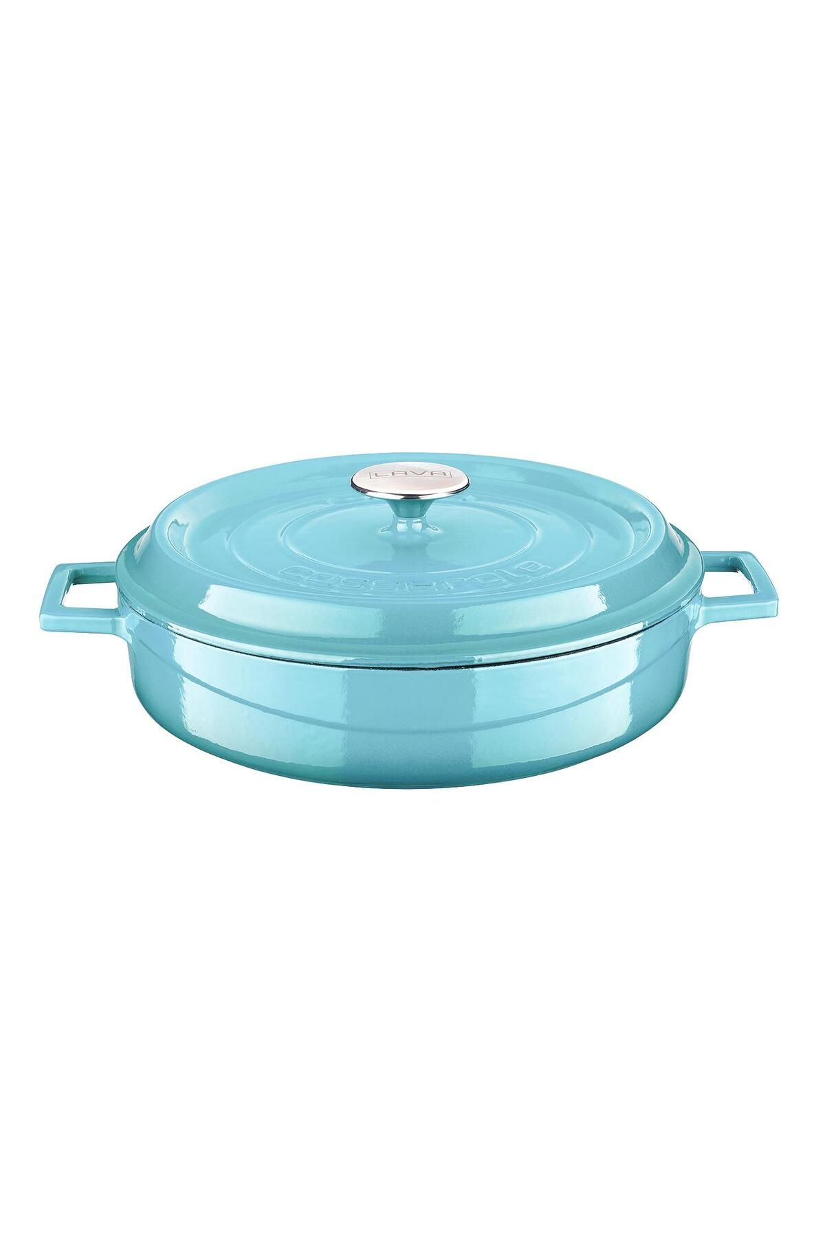Lava-Cast Iron Multi-Purpose Spring Pot Cast Iron Solid Handle Edition Series Diameter(Ø)24cm 1