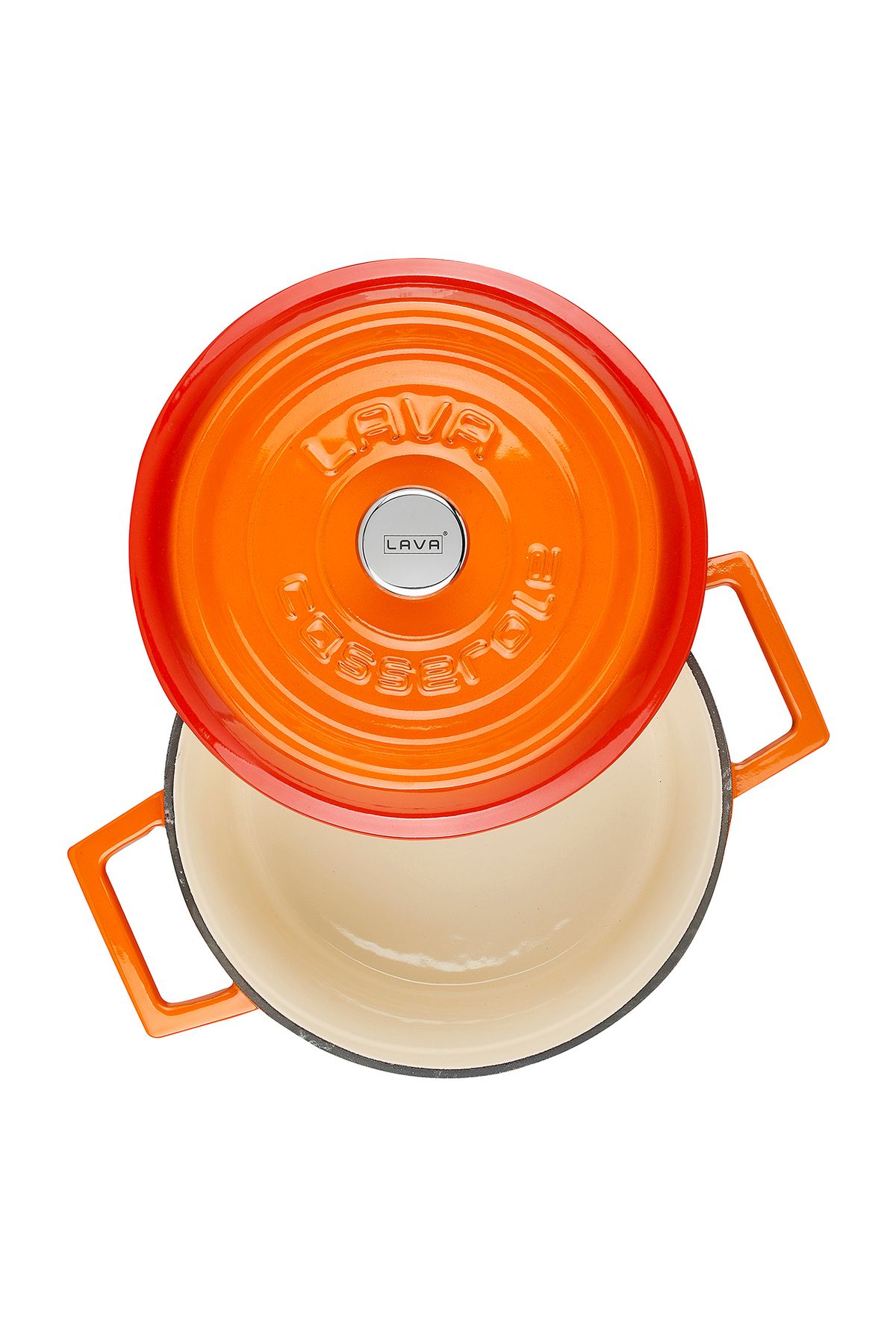 Lava-Cast Round Pot Cast Iron Solid Handle Edition Series Diameter(Ø)20cm 2