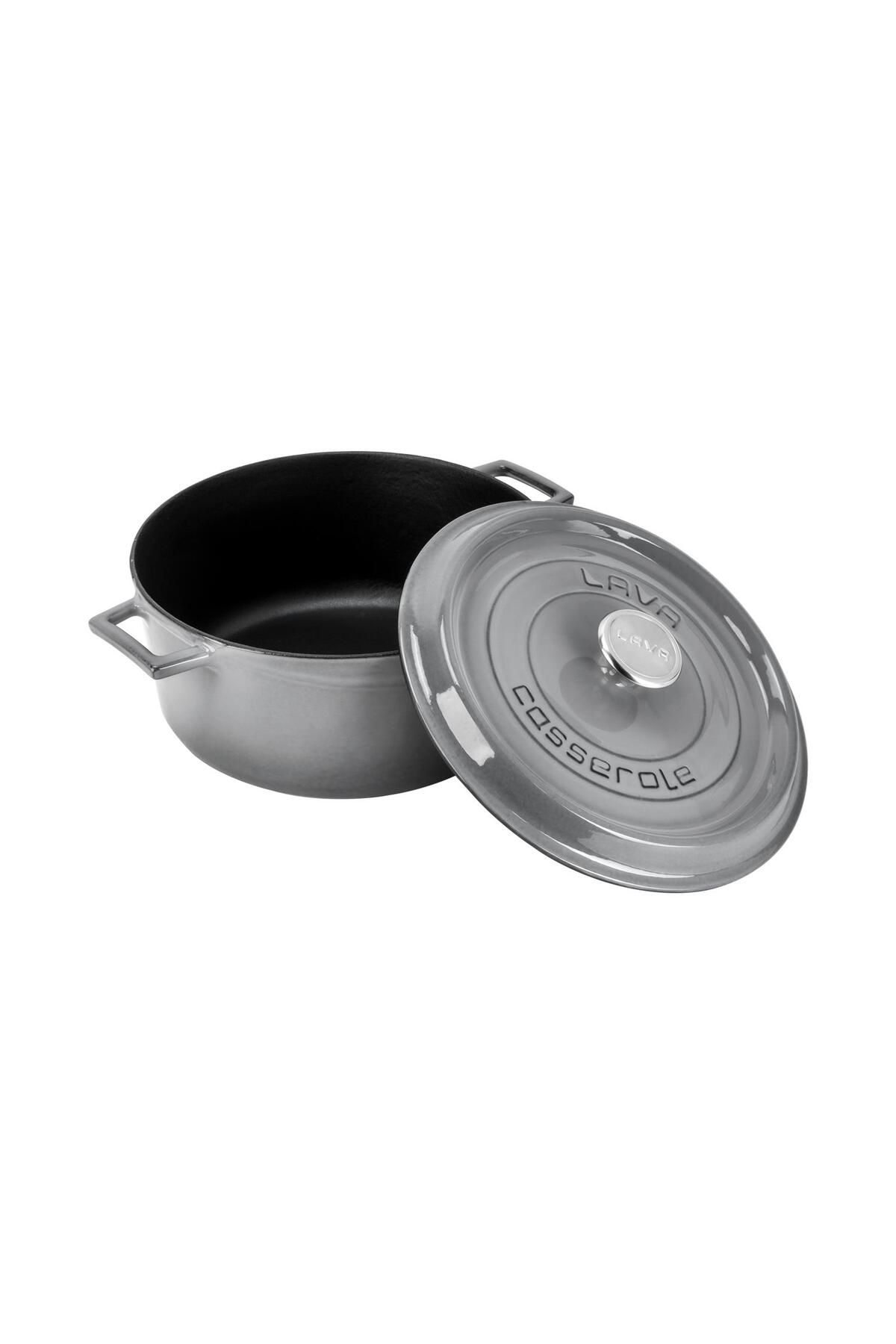 Lava-Cast Round Pot Cast Iron Uniform Handle Premium Series Diameter(Ø)24cm 2