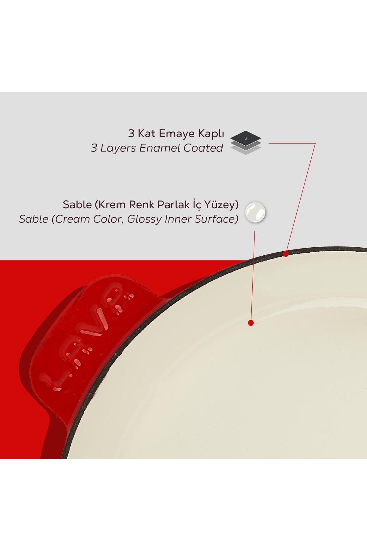 Lava-Cast Round Frying Pan Cast Iron Solid Handle Edition Series Diameter(Ø)30cm 6