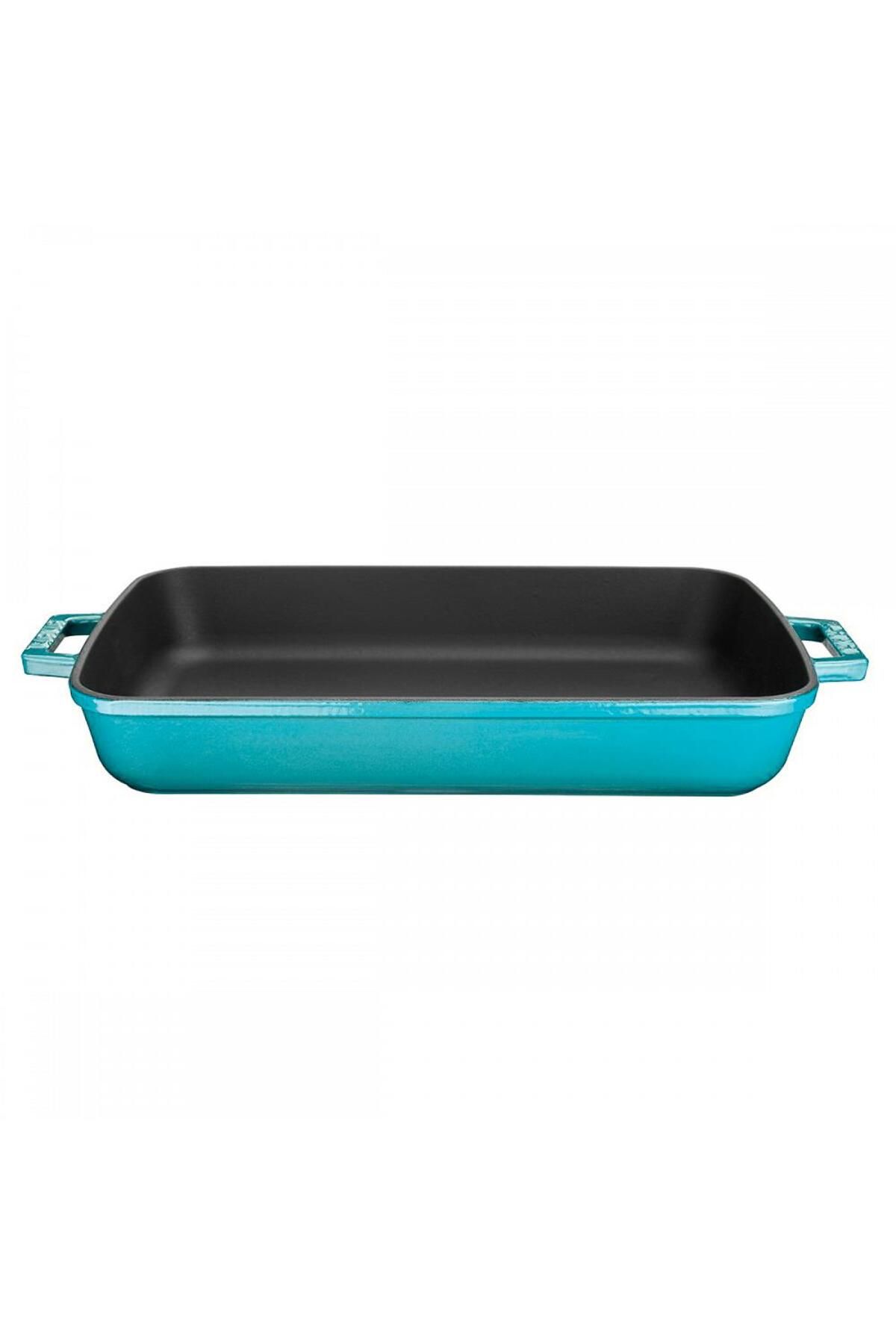 Lava-26X40Cm Rectangular Casting Tray - Iron Solid, Double Handles 1